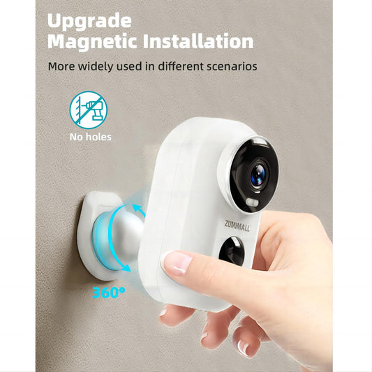 ZUMIMALL APP Outdoor 2.4G WiFi Battery security Camera-F5(Type-C Port)