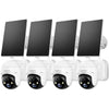 ZUMIMALL APP 2K 360°PTZ Solar Panel Security Camera System-GX2K(4-pack)