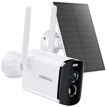 Cámara de seguridad WiFi 2.4G con energía solar y batería de 3 MP de ZUMIMALL APP - DG4K