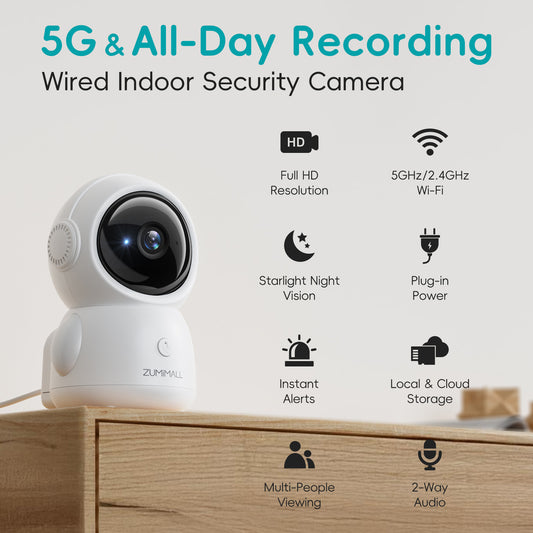 🎄【Christmas Sale】  5G/2.4G Wired Baby Monitor -BK06