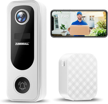 🔥Monthly Sale 2K Wireless Video Doorbell with Chime-P8W