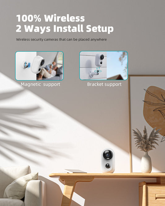 ⚡【save your money】2K Battery  Wireless Security Camera-F5